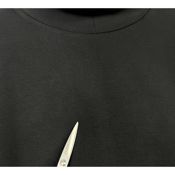 Marigold Shadows Black Funnel Neck Pullover Sweatshirt Top Long Sleeve Pocket - Picture 4 of 8